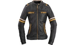 Женская кожаная мотоциклетная куртка W-TEC Traction Lady - Чёрный