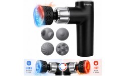 Masažo pistoletas su šildomu/vėsinamu antgaliu inSPORTline ChillFrost • 1800 mAh • 1600–2800 RPM • Iki 6 mm - Juoda