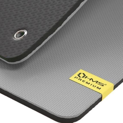 Fitness Mat HMS Premium MFK08, 140x60cm, Grey-Black