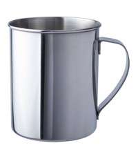 Nerūdijančio plieno puodelis BasicNature, poliruotas, 0,4 l