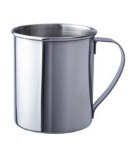 Nerūdijančio plieno puodelis BasicNature, poliruotas, 0,3 l