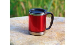 Термокружка BasicNature Stainless Steel Beaker MUG, 0,42 л, красная