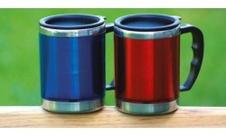 Thermal Mug BasicNature Stainless Steel Beaker MUG, 0.42L, Red