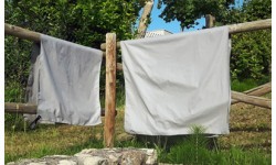 Rankšluostis BasicNature Velour, 120x60 cm, pilkas