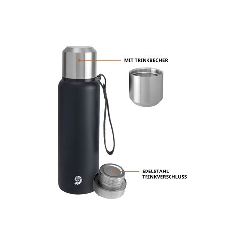 Termosas Origin Outdoors Vacuum PureSteel, 0.75L, juodas