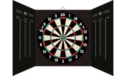 Magnetic Paper Dartboard Cabinet Set Bull’s