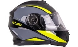 Atverčiamas motociklo šalmas W-TEC Banelmeda - Matinė juoda