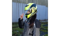 Atverčiamas motociklo šalmas W-TEC Banelmeda - Matinė juoda