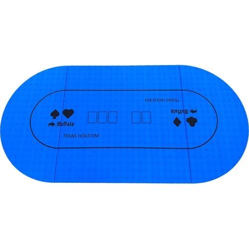 Buffalo foldable poker table top blue