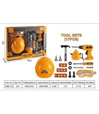 Набор инструментов DIY желтый + шлем