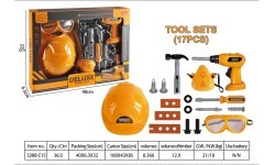 DIY įrankių rinkinys geltonas + šalmas