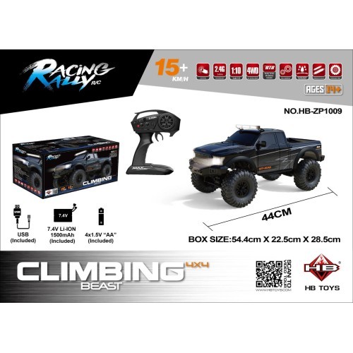 R/C visureigis automobilis CLIMBING BEAST 4x4 1:10 juodas