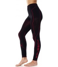 Brubeck Cooler LE12470 moteriškos termo motociklininkų kelnės - Black/Amaranth