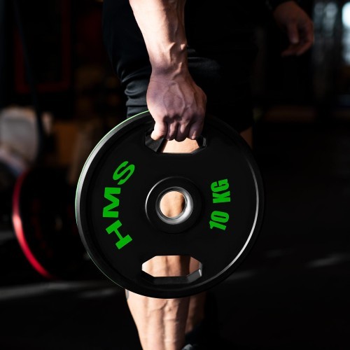 Gumuoti olimpiniai diskai TOG HMS - 2x10kg - TOG RUBBERIZING OLYMPIC PLATES HMS