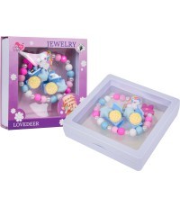 Pink Flower Unicorn Jewelry Set
