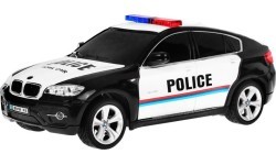 Nuotoliniu būdu valdomas policijos automobilis BMW X6 juodas 1:24