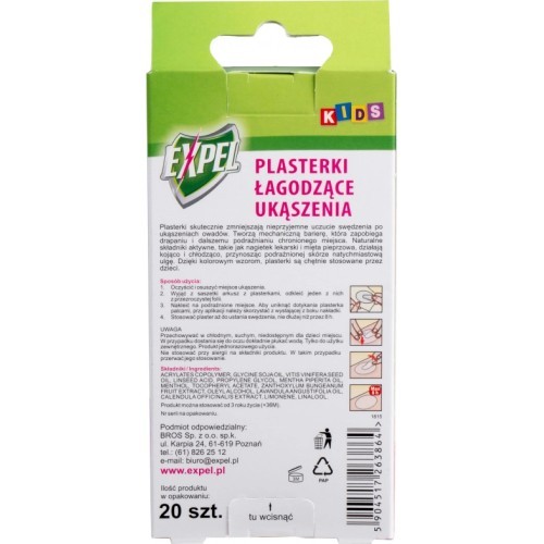 Expel patches for children to soothe bites