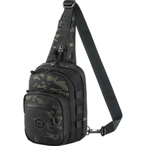 Сумка M-Tac Cross Bag Slim Elite Hex, камуфляж/черный