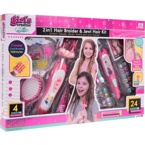 Set for braids with jewelry