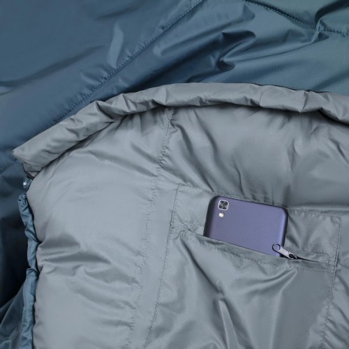 Спальный мешок Alpinus Fiber Pro WS 1300, правый, шалфейный