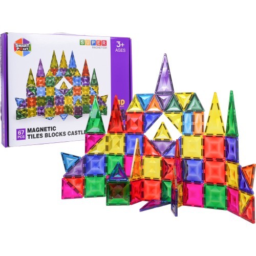 3D magnetinių kaladėlių rinkinys, 67 vnt.