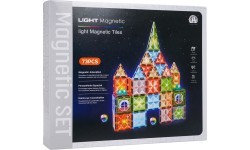 3D magnetinių kaladėlių rinkinys su pašvietimu, 75 vnt.