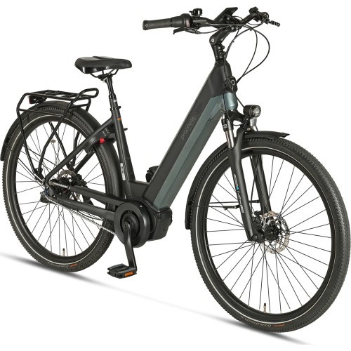 Prophete Geniesser 4.0 Electric Bike 28" 7-Speed, Frame Size 19" (48 cm), Black/Green