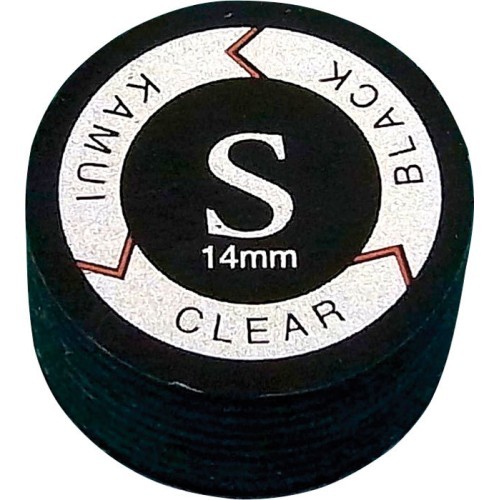 KamuiClear juodas biliardo lazdos antgalis, minkštas, 14mm