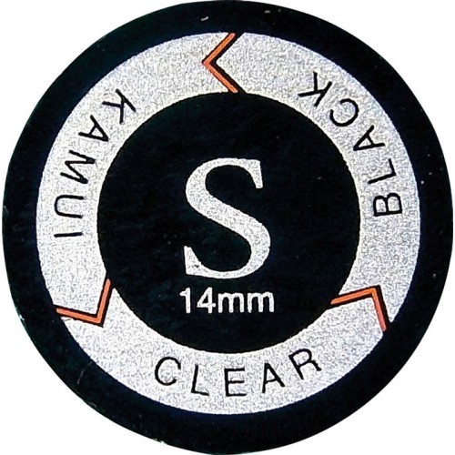 KamuiClear juodas biliardo lazdos antgalis, minkštas, 14mm