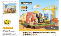 Set of Magnetic Cubes, Magnetic Blocks Construction Site 100 pcs.