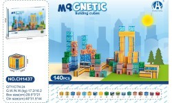 Magnetinių kubelių rinkinys, magnetiniai blokai 140 vnt.