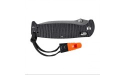 Ganzo G7412P-BK-WS folding knife with whistle.