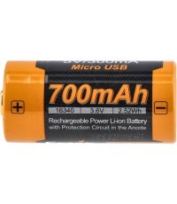 Fenix įkraunamas USB akumuliatorius ARB-L16UP (16340 RCR123, 700mAh)