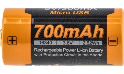 Аккумулятор Fenix ARB-L16UP с USB-зарядкой (16340 RCR123, 700мАч)