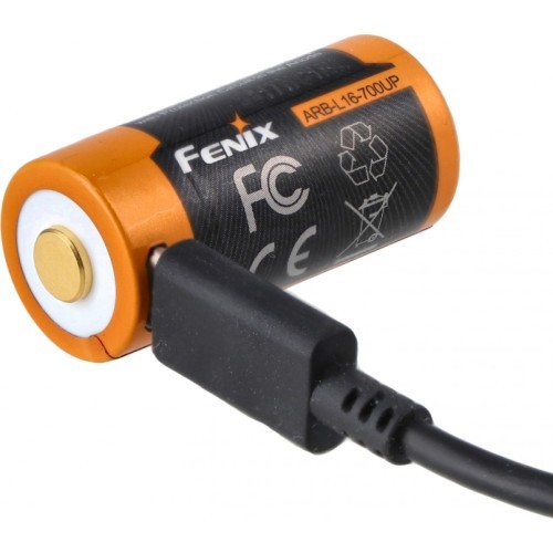 Fenix įkraunamas USB akumuliatorius ARB-L16UP (16340 RCR123, 700mAh)