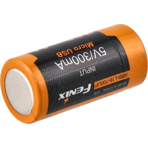 Аккумулятор Fenix ARB-L16UP с USB-зарядкой (16340 RCR123, 700мАч)