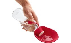 Silicone Bottle Hunter Letter 550ml, with a Bowl, Red