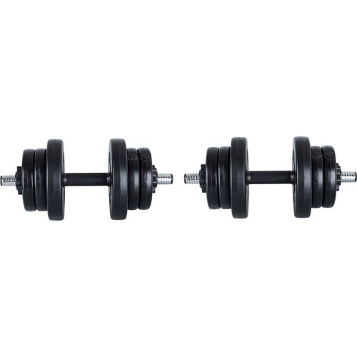 Interchangeable weight cement dumbbell set inSPORTline 2x10kg