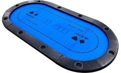 Buffalo foldable poker table top with cup holders