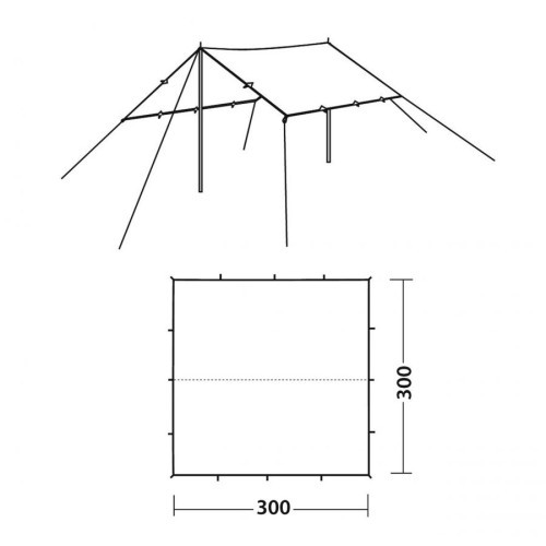 Туристический тент Robens 3 x 3, синий