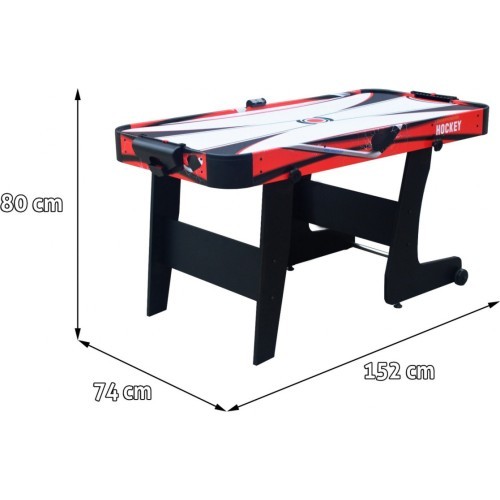 Oro ritulio stalas AirHockey, raudonas, 152x74x80 cm