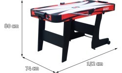 Аэрохоккей AirHockey, красный, 152x74x80 см