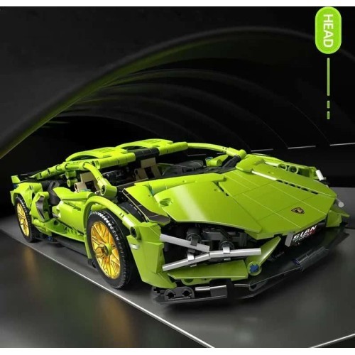 Конструктор спортивный автомобиль, зелёный, 470 деталей