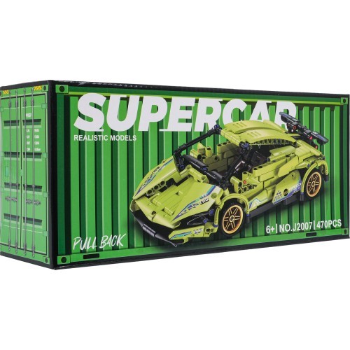 Конструктор спортивный автомобиль, зелёный, 470 деталей