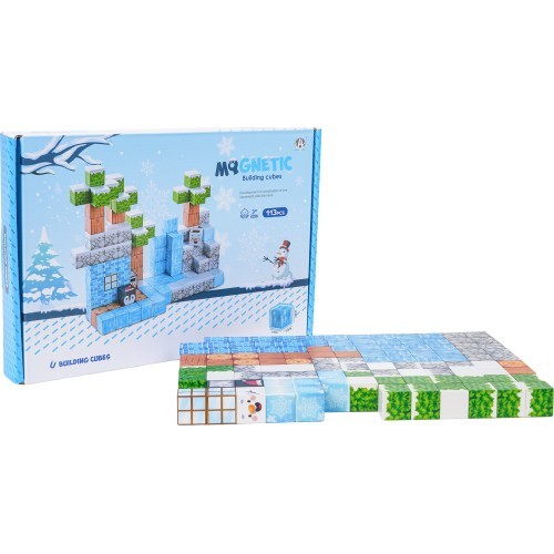 Set of Magnetic Cubes, Blocks, 113 pcs.