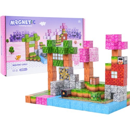 Set of Magnetic Cubes, Blocks, 200 pcs.