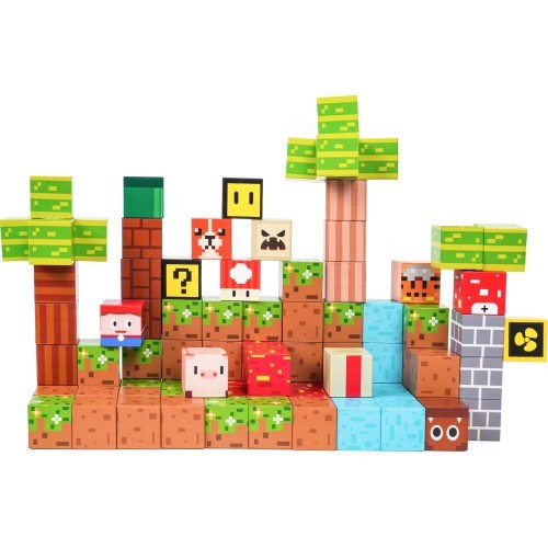 Set of Magnetic Cubes, Blocks, 84 pcs.