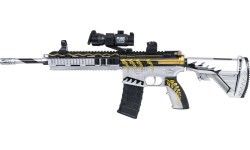M416 pilkas šautuvas vandens rutuliukams + priedai