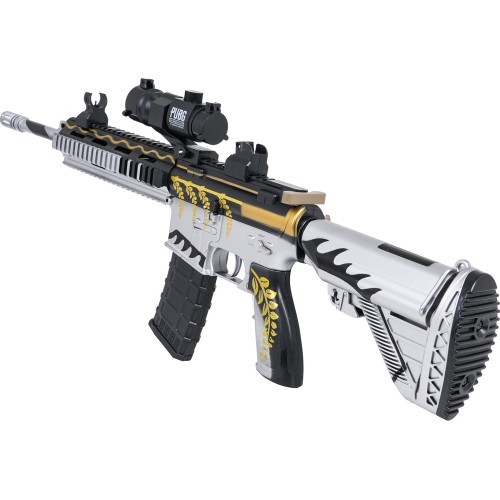 M416 pilkas šautuvas vandens rutuliukams + priedai