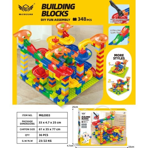 Set of coloured bricks Track Ball 348el.